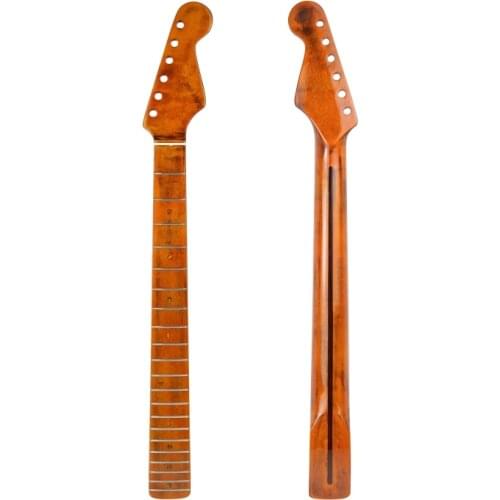 Vintage Maple Electric Guitar Neck 21 Frets Fingerboard Fretboard for S T Strat