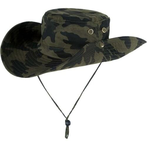 High quality outdoor sun protection camouflage fisherman hat comfortable breathable cool fishing cap great gift