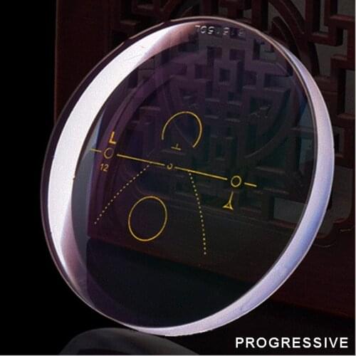 1.56 / 1.61 / 1.67 / 1.74 Multi-focus Progressive Prescription Lenses For Presbyopia Myopia Intelligent Photochromic Grey Tea