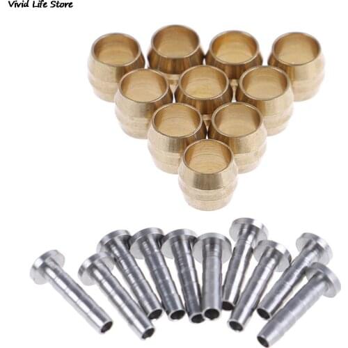 10 Set Bike Brake Hose Hydraulic Disc Brake Olive Connect Insert for Shimano BH90 BH59 Hydraulic Disc Brake Cable
