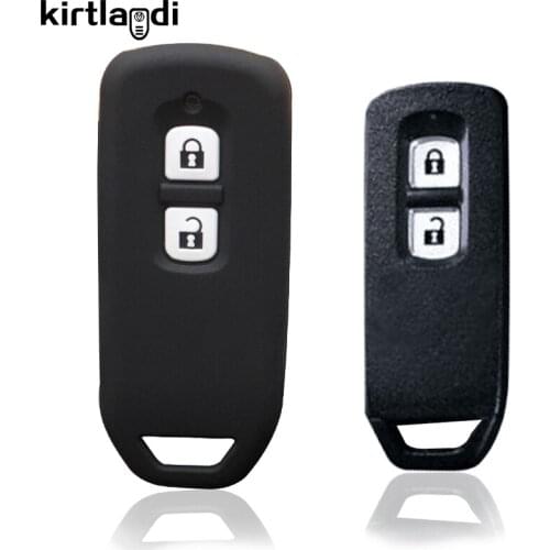 Kirtlandi 2 Buttons Motorcycle Key Cover Case Holder for N-one N Wagon Plus N-BOX Silicone Keychain Motor Accessories Protection