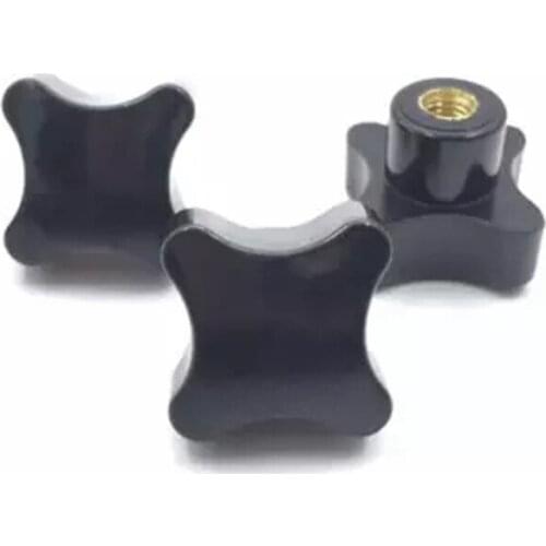 2Pcs M5 M6 M8 M10 M12 Cross handle Plastic head Phillips Hand nuts bakelite Four corners Knob nut Length 30mm-50mm