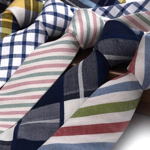 2020 Handsome Men Ties Cotton Striped Leisure Universal Arrow Regalos Para Hombre Fashion Trend Business Tie