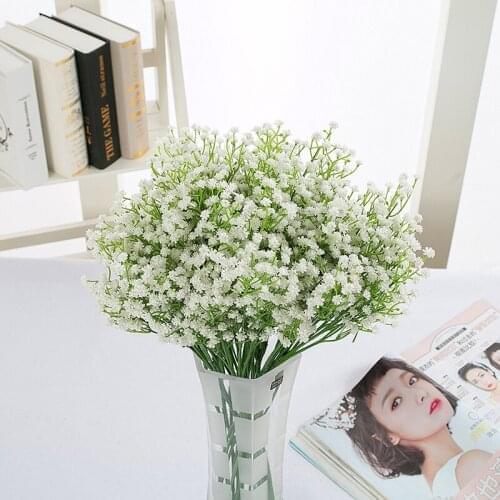 3 pcs Artificial Silk Gypsophila Flower Wedding Home Decor DIY Wreath Gift Clipart Simulation Flower Handicraft Bride flowers