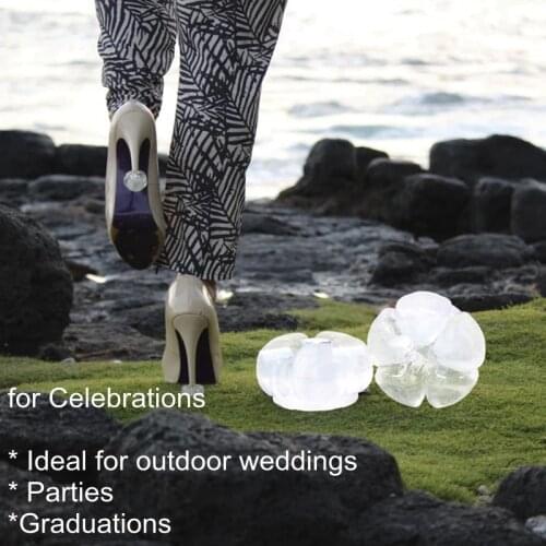 Aohaolee High Heel Stoppers Silicone Stiletto Heel Covers Antislip Women shoe Heel Protectors for Outdoor Weddings and Parties