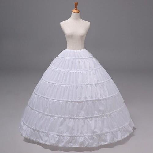 White Ball Gown Petticoat for Wedding Dress Fluffy 6 Hoops 3 Hoops Skirt Underskirt Woman Crinoline Pettycoat