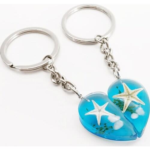 12 Pairs Couple Keychain Keyfob Valentines Day Gift Wholesale BFF Cute Key Ring Holder Love Heart Keyring Gift Dropshipping