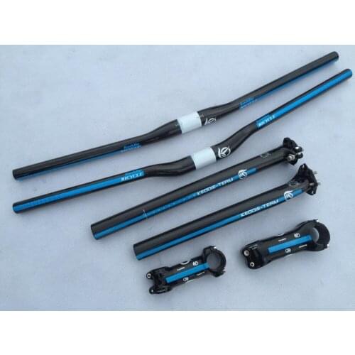 Fast shipping sale hot 2015 Keddie red carbon handlebar set mtb bike handlebar + seatpost + stem + 1 lot higher caps bike parts