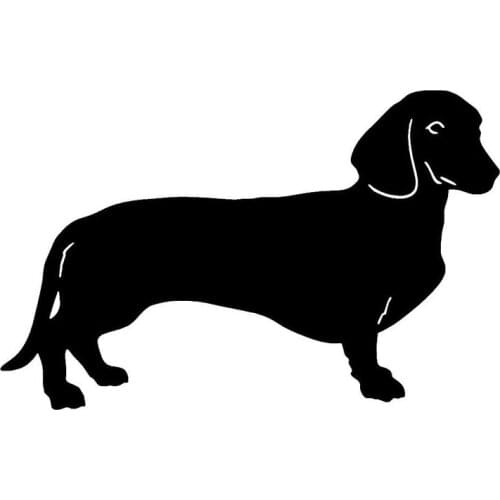 19.8*12.7CM Dachshund Dog Car Cover Scratch Stickers Cute Cartoon Animal Window Glass Decorative Decals C6-0607