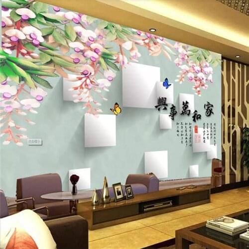 Decorative wallpaper Fantasy flowers TV background wall decoration painting mural