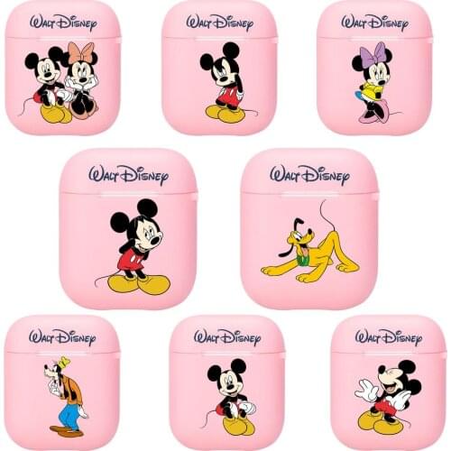 Disney Character Mickey Minnie Mouse Goofy Dog Silicone Bluetooth Wireless Earphone Case for AirPods Protective Cover Skin Acces