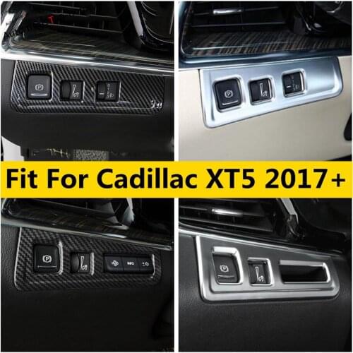 Electrical Parking Handbrake Hand Brake Frame Cover Trim For Cadillac XT5 2017 - 2021 Car Accessories Carbon Fiber / Matte Kit