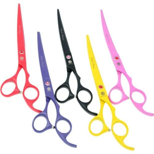 6.5" 7.0" Dog Grooming Scissors Purple Dragon Animal Cutting Thinning Scissors Pet Curved Shear Pet Tesoura Dropshipping B0029B