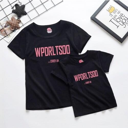 Family t shirt famiy look matching clothes summer tshirt short sleeve cotton girl boy tops tees couple shirt mommy and me outfit