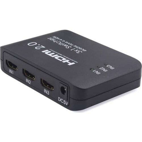 HDMI 2.0 High-definition 3 Input 1 Output Switcher Splitter Supports 4K 60Hz HDMI 2.0 3x1 Switcher