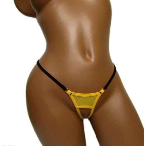 Candy Cherries Sport Thong Crotchless G String Sexy Patchwork Micro Underwear Lady Briefs Femme Erotique Fio Dental