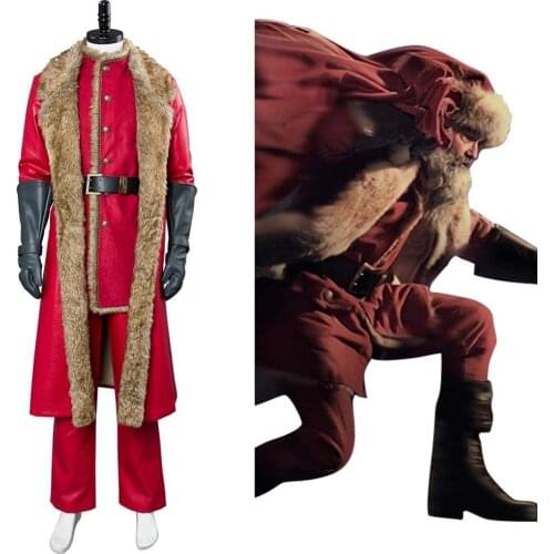 Santa The Christmas Chronicles Claus Cosplay Costume Red Coat Outfit Christmas Costumes