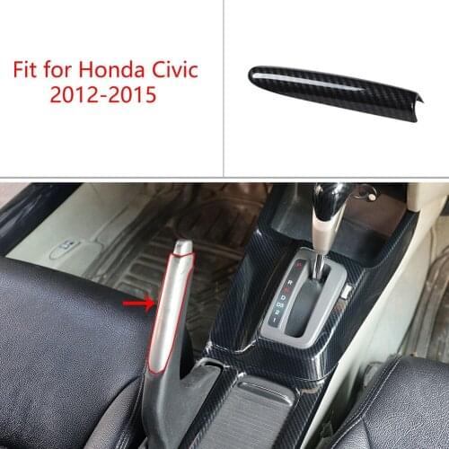 Sleeve Shifter Hand Brake Cover ABS DIY Decor For HONDA CIVIC 9TH 2012-2015