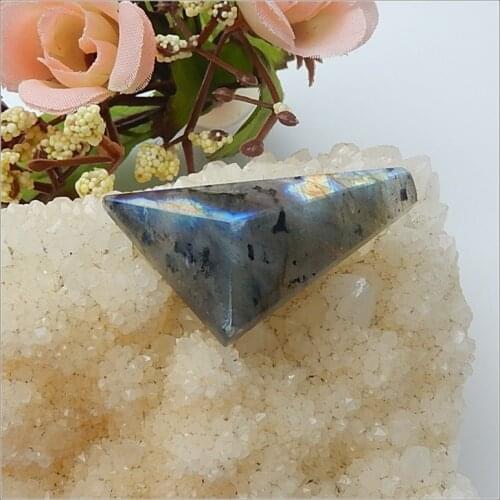 Sale 1Pcs Natural Stone Faceted Labradorite Cabochon 40x21x11mm 8.45g Trendy Jewelry Accessories