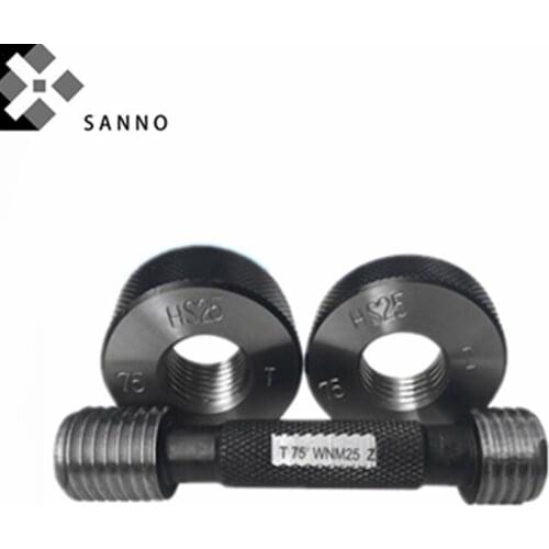M16 - M32 Screw thread plug ring gauges 75 degree go-no go 14x2 / 14x2.5 measuring tool gauge rebar thread gage