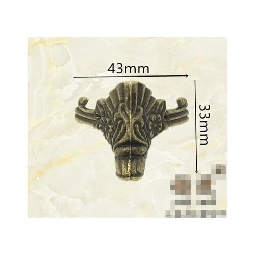 Furniture Hardware Corner Brackets Antique decorative corner beast foot box feet wooden box of four foot alloy