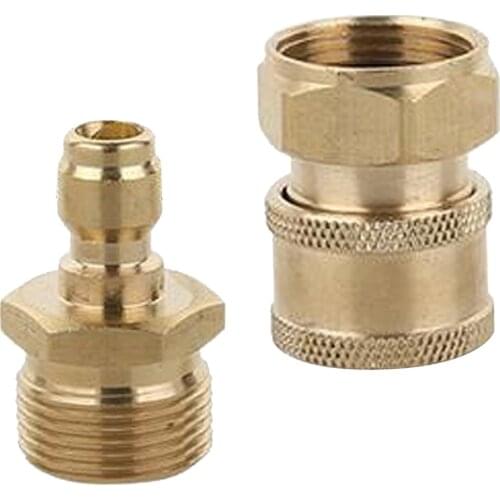 2pcs M22 Male & M22 Female Set Quick Coupler Garden Hose Adaptor for Home Garden Outdoor Living Improvement