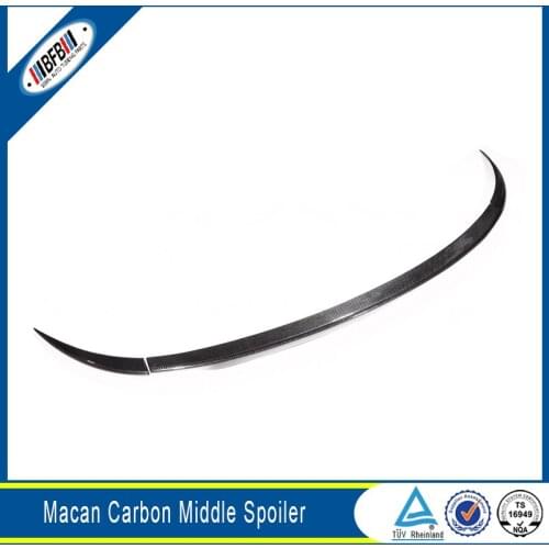 Real Caebon Fiber Material Middle Wing Spoiler For Macan 2014-2017 3pcs