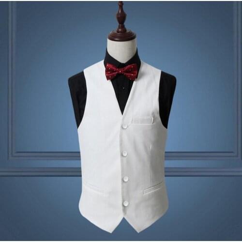 2017 Latest Coat Pant Designs White Men Vest Slim Fit Custom Waistcoat Wedding Prom Dinner Vests for Mens Suits Colete Masculino