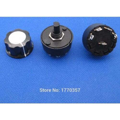 2 pcs new high quality 2 3 4 gear 5 6 7 gear with knob cap rotary gear switch 6A 250V power switch