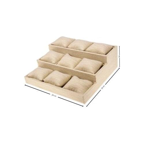 3 digits Linen Fabric Padded Stand