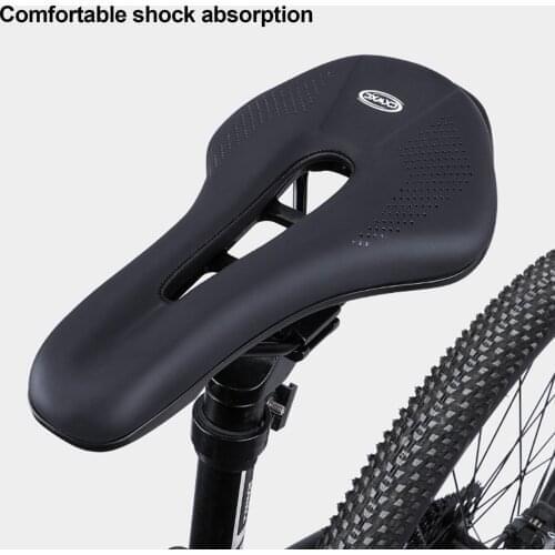 Hollow Bicycle MTB Bike Saddle Breathable Rainproof Anti-skid GEL PU Mountain Bike Saddle Comfortable Cushion Cycling Seat