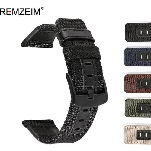 Nylon Canvas Strap Watchband for Samsung Galaxy Watch 42mm 46mm Active 2 Gear S2 S3 Amazfit Bracelet Band 20mm 22mm