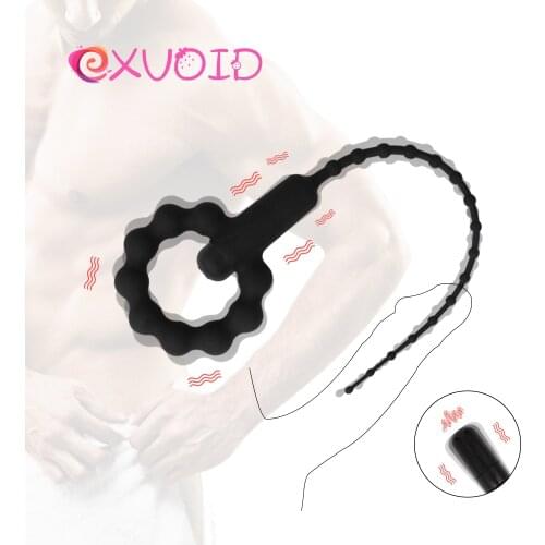 Silicone Vibrating Penis Plug Sex Toys For Men Urethral Catheter Cock Insertion Device Dilator