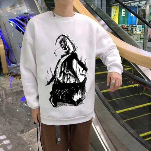 Spring Autumn Fashion Mens Hoodies Japan Style Streetwear Cartoons Sweatshirt Male Casual Men Clothing Printing O-Neck Hoodie