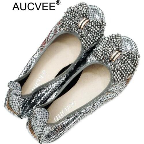 Plus Size 44 Snake Embossed Genuine Leather Low Heels Lady Ballet Flats Loafers Shoes String Bead Bow Womens Ballet Flats Shoes