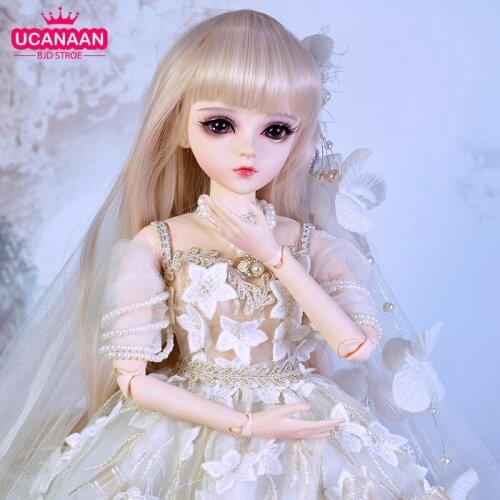 1/3 BJD Doll 60CM 18 Ball Jointed Dolls With Palace Style Outfits Maxi Dress Wig Shoes Makeup Best Gifts For Girls Collection
