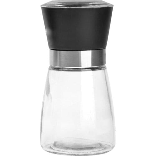 1pc Pepper Grinder Stainless Steel Glass Manual Pepper Salt Spice Mill Grinder Spice Container for Home Kitchen Grinding Tools