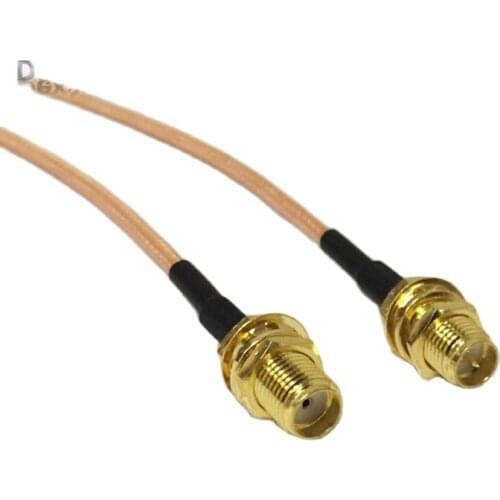 1PC New RG316 Coaxial Cable SMA Female Jack To RP-SMA Female Jack Cable Pigtail 15CM 6inch Wire Connector