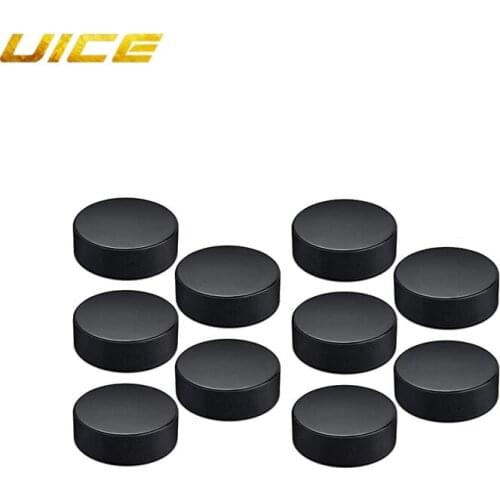 10Pcs Black Ice Hockey Pucks for Practicing Classic Training Hockey Balls