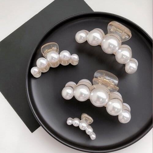 16 Styles Big Pearl New Elegant Pearl Hair Claws Woman Hairpins Fashion Hair Accessories Girl Hair Crab Headwear