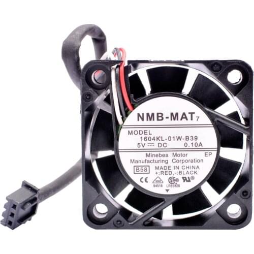 1604KL-01W-B39 4010 4cm 40mm fan 40x40x10mm DC5V 0.10A 3 lines Cooling fan for video recorder switch router
