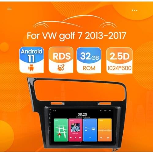 2.5D Screen Android 11 2+32G Car Radio Multimedia Player For Volkswagen Golf 7 2013-2017 GPS Navigation Stereo RDS WIFI BT