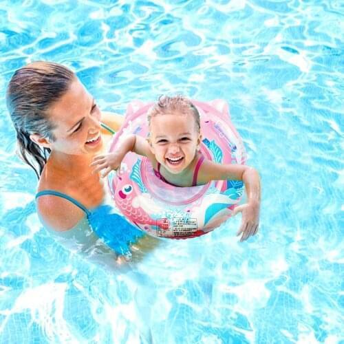 Baby Ring Bath Baby Swimming Rings Float Buoy Inflatable Waist Trainer Pool Inflatable Ring Toddler Flotador Double Safety Swim