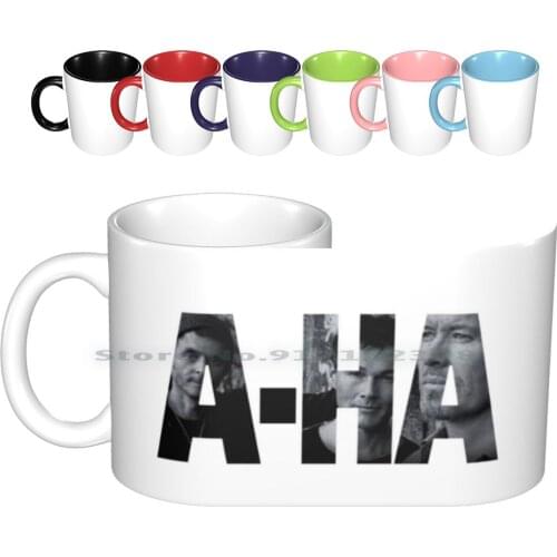 A-Ha Ceramic Mugs Coffee Cups Milk Tea Mug A Ha Aha Take On Me Pop 80s Eighties Back Norwegian Norway Music Band Creative