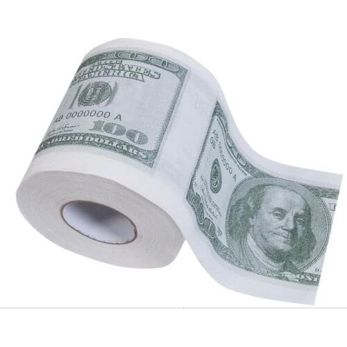 Hot Donald Trump 100 Dollar Bill Toilet Paper Roll Novelty Gag Gift Dump Trump