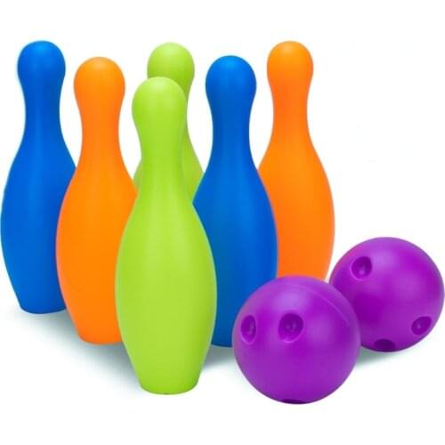 Small Plastic Bowling Pin Bowling Ball Set Fun Indoor Family Games Educational Drop Shipping