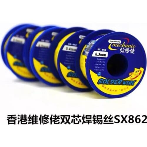 MECHANIC SX-862 Soldering Wire 0.3mm 0.4mm 0.5mm.06mm 60G Tin Alloy Soldering aluminum Welding Line For Motherboard Repair