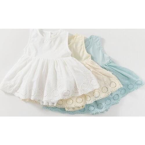 Lovely cozy princess girls dress summer sleeveless vest dress for girls clothing baby costumes children beach dress clothes