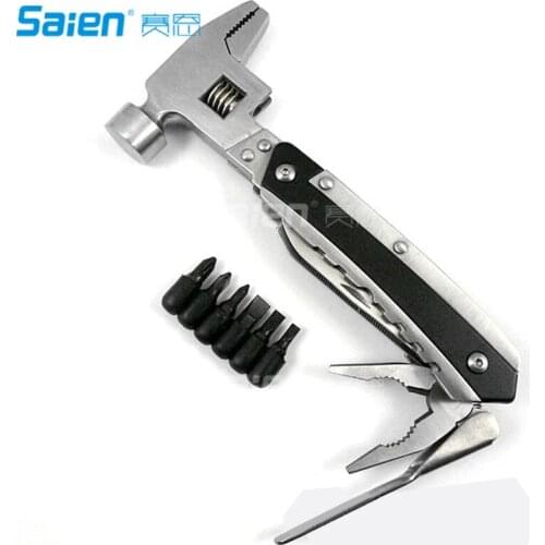 Emergency Escape Hammer, Anumit 16-in-1 Multi-function Alloy Steel Hammer-axe with Plier, Knife, Can Opener, Screwdriver & More