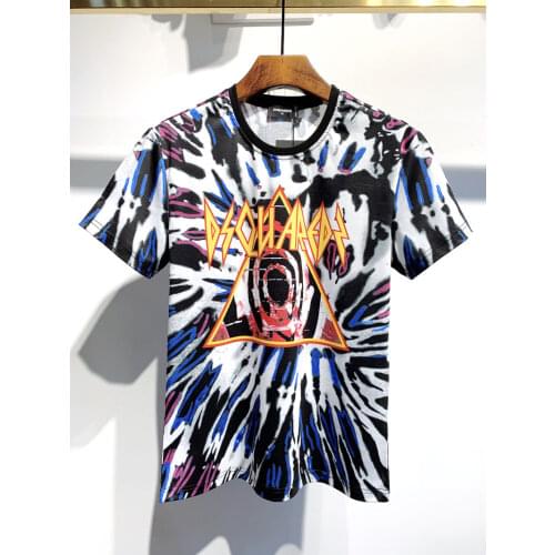 2021 Summer New Designer DSQUARED2 Mens White T-Shirt D2 O-Neck Short Sleeve Tops DSQ2 Men Luxury Clothing Print TShirts dt599
